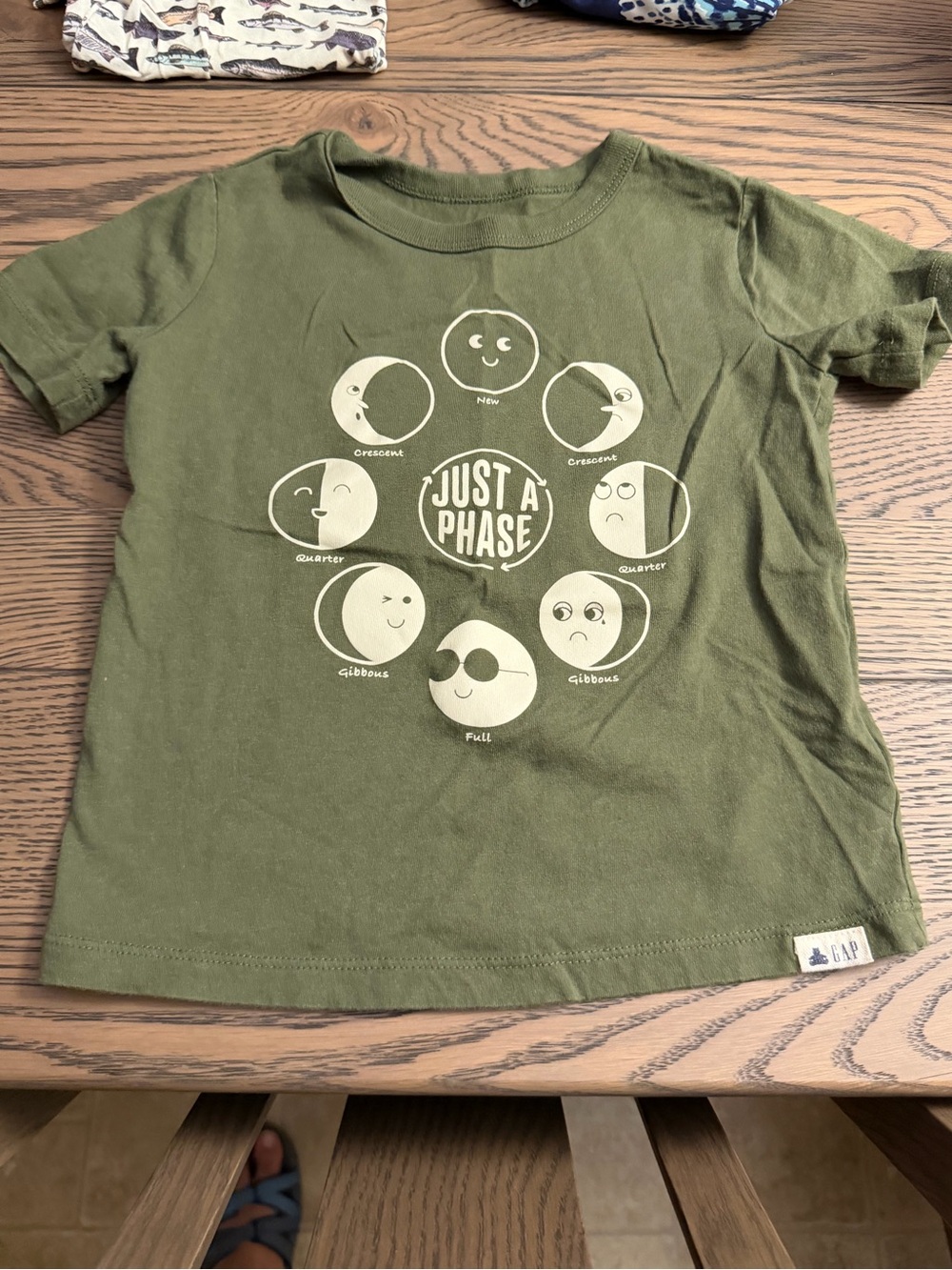 GAP Kids 'Just a Phase' Olive Green Graphic Tee